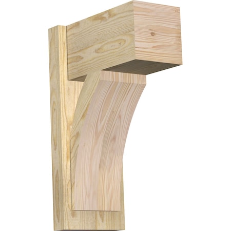 Ekena Millwork Thorton Block Rough Sawn Outlooker, Douglas Fir, 8"W x 14"D x 22"H OUT08X14X22THR05RDF